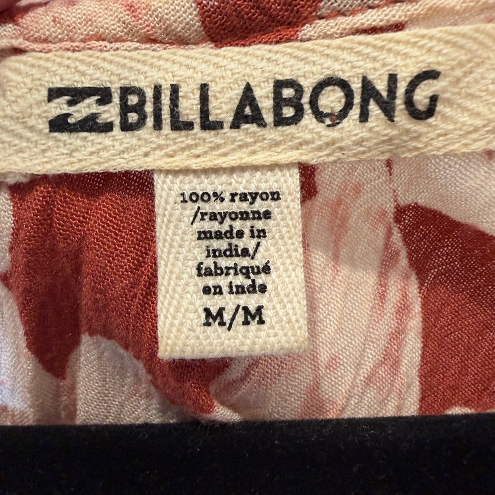 Billabong Sunset Floral Lattice Terracotta Rust Blouse 
Boho Coastal - Medium - Picture 10 of 11
